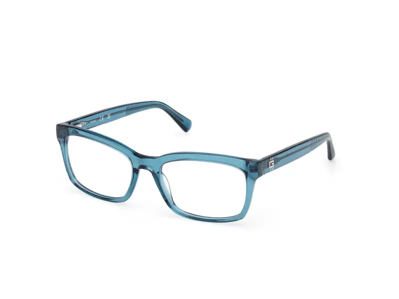 Uomo GU50252 087 Montature da vista Acetato Turchese Squadrata Normale