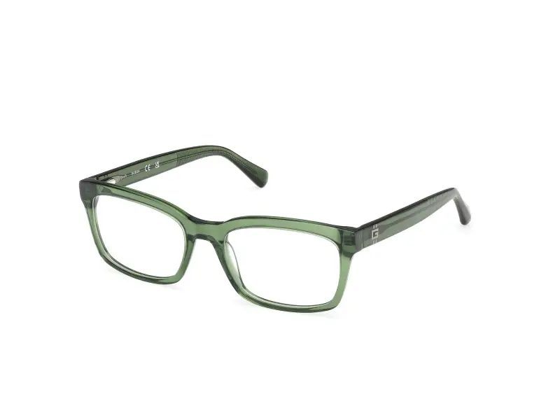 Uomo GU50252 096 Montature da vista Acetato Verde Squadrata Normale