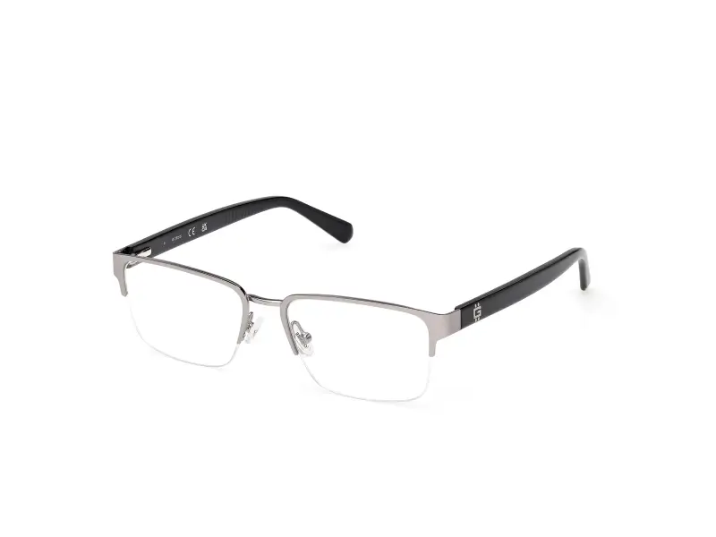 Uomo GU50326 011 Montature da vista Metallo Grigio Squadrata Normale