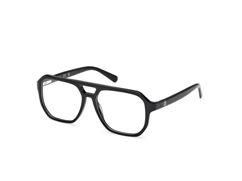 Uomo GU50327 001 Montature da vista Acetato Nero Squadrata Normale