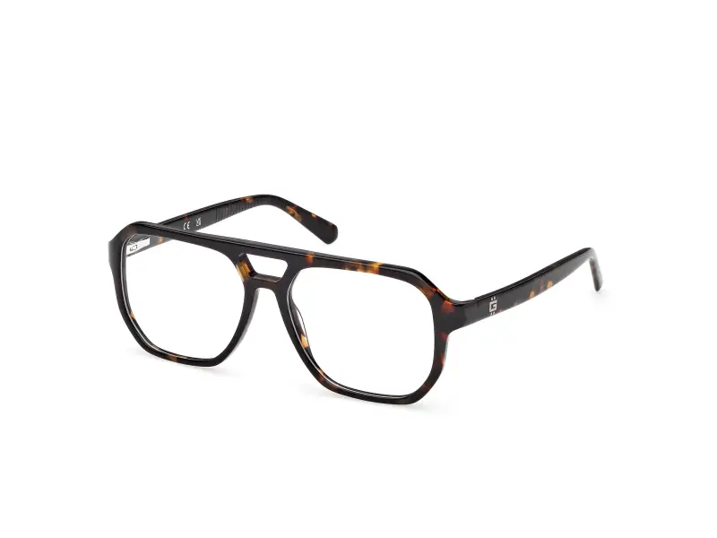 Uomo GU50327 052 Montature da vista Acetato Havana Squadrata Normale