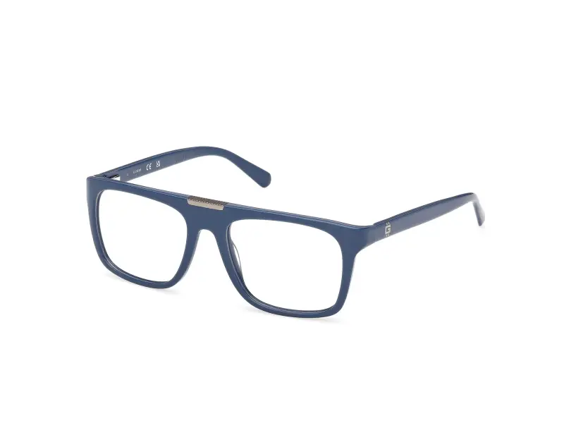 Uomo GU50328 090 Montature da vista Acetato Blu Squadrata Normale