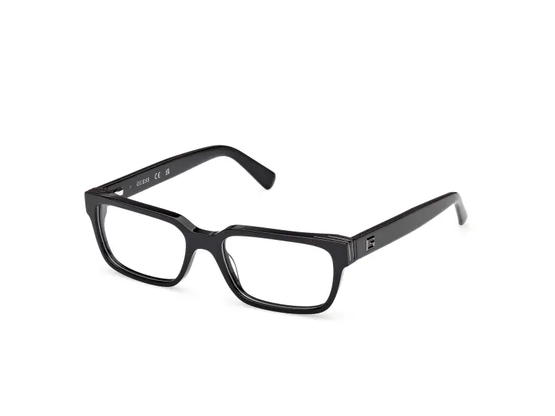Uomo GU50329 001 Montature da vista Acetato Nero Squadrata Normale