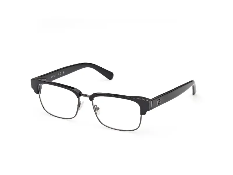 Uomo GU50330 001 Montature da vista Acetato Nero Squadrata Normale