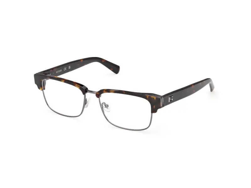 Uomo GU50330 052 Montature da vista Acetato Havana Squadrata Normale
