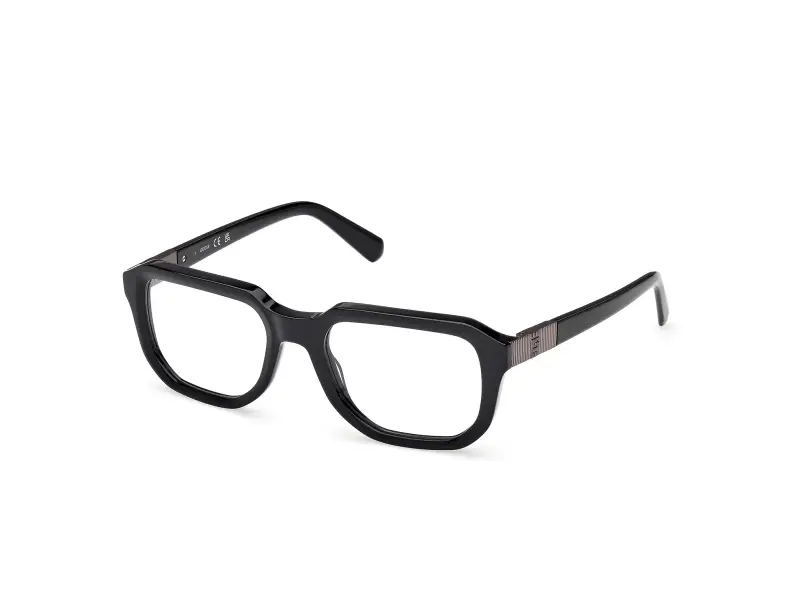 Uomo GU50332 001 Montature da vista Acetato Nero Squadrata Normale