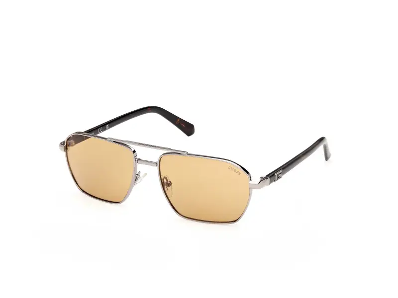 Uomo Guess GU00301 08E Occhiali da sole Metallo Canna di fucile Marrone Squadrata Normale