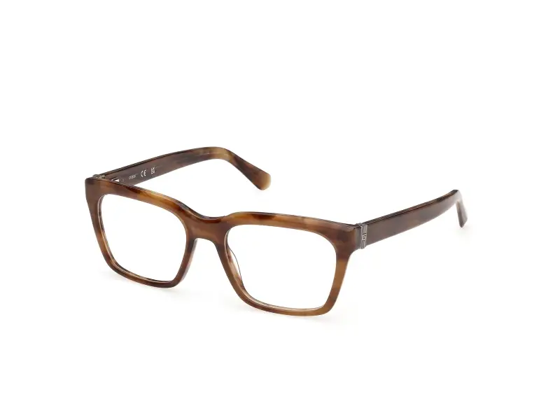 Uomo Guess GU50365 050 Montature da vista Acetato Marrone Squadrata Normale