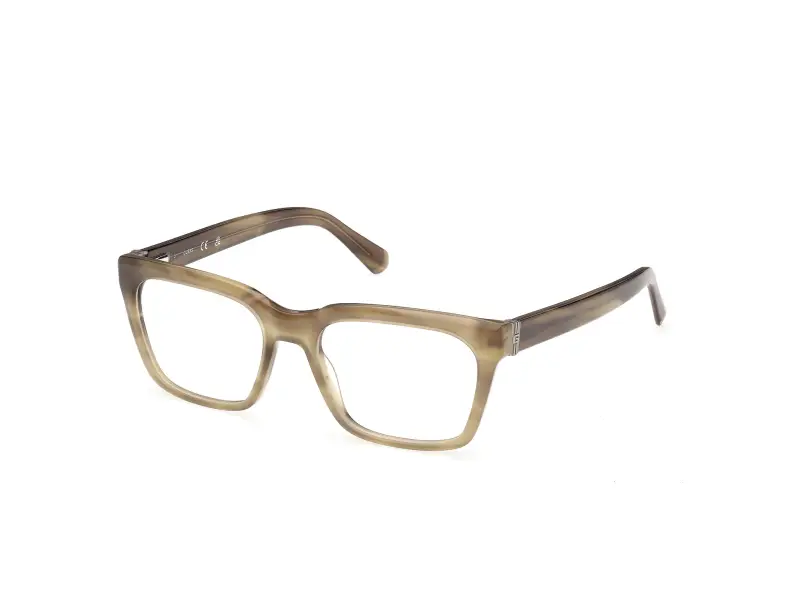 Uomo Guess GU50365 095 Montature da vista Acetato Verde Squadrata Normale