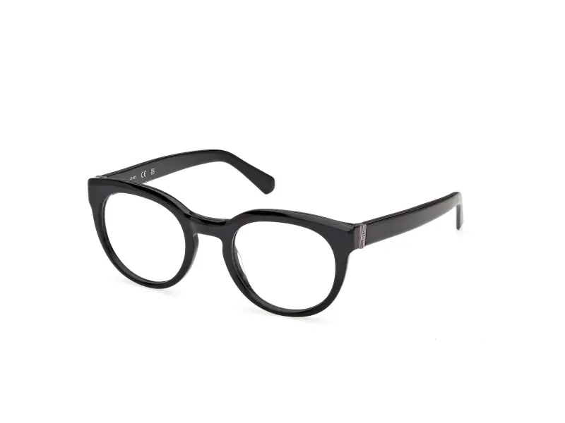 Uomo Guess GU50366 001 Montature da vista Acetato Nero Rotonda Normale