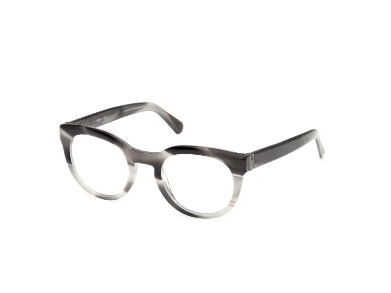 Uomo Guess GU50366 020 Montature da vista Acetato Grigio Rotonda Normale