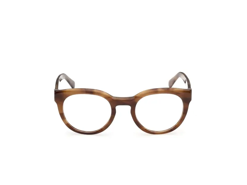 Uomo Guess GU50366 050 Montature da vista Acetato Marrone Rotonda Normale miniatura 2