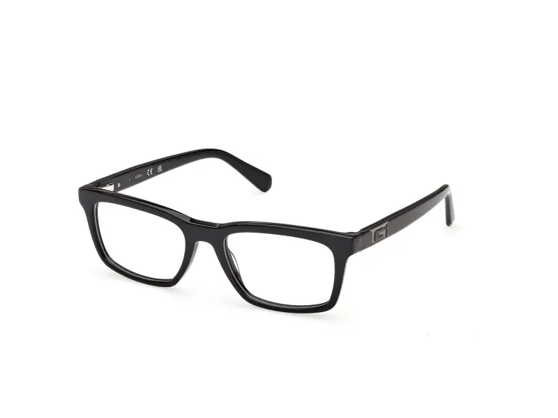 Uomo Guess GU50368 001 Montature da vista Acetato Nero Squadrata Normale