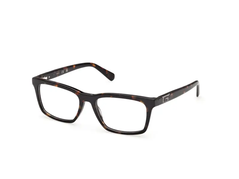 Uomo Guess GU50368 052 Montature da vista Acetato Havana Squadrata Normale