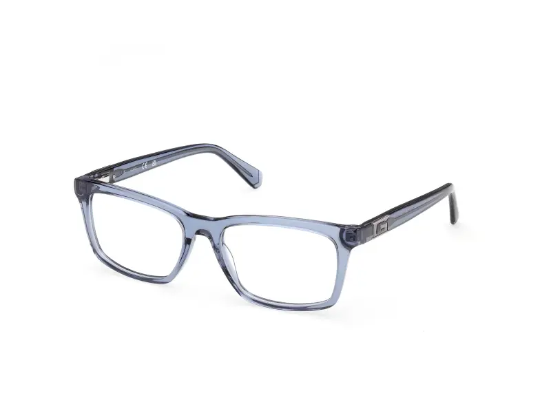 Uomo Guess GU50368 090 Montature da vista Acetato Blu Squadrata Normale