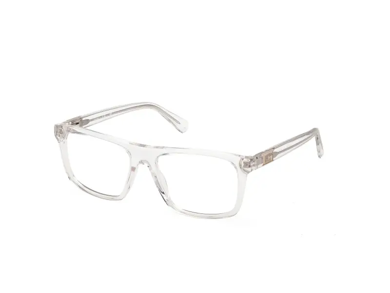 Uomo Guess GU50369 026 Montature da vista Acetato Trasparente Squadrata Normale