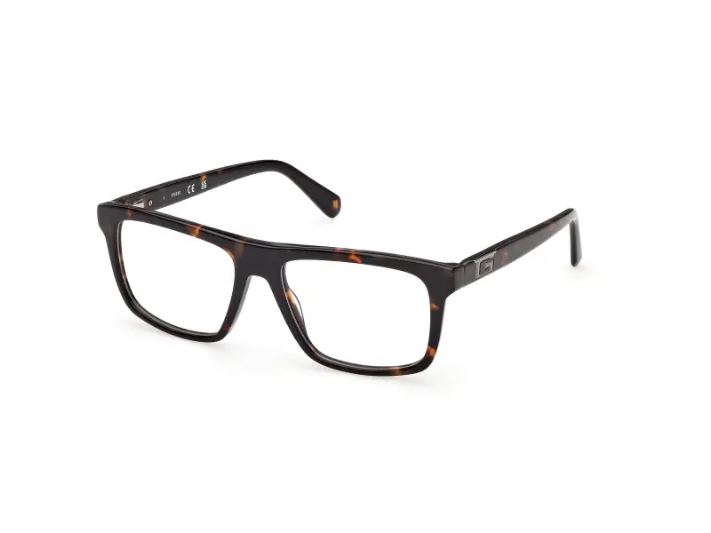 Uomo Guess GU50369 052 Montature da vista Acetato Havana Squadrata Normale