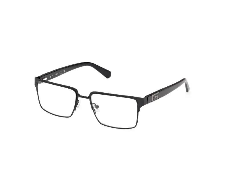 Uomo Guess GU50370 002 Montature da vista Metallo Nero Squadrata Normale