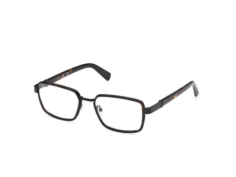 Uomo Guess GU50371 052 Montature da vista Metallo Havana Squadrata Normale
