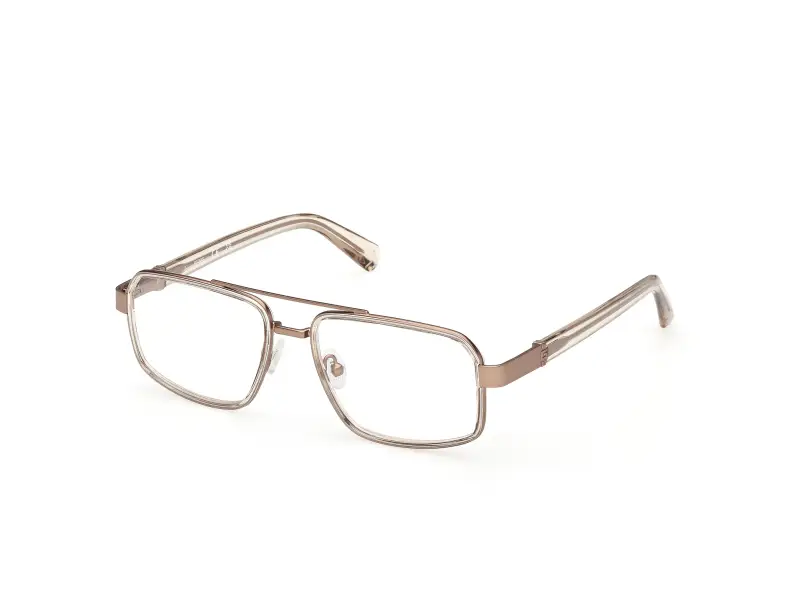 Uomo Guess GU50372 045 Montature da vista Metallo Marrone Squadrata Normale