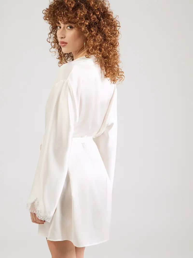 Vestaglia Helen bianco lana miniatura 2