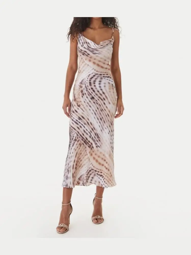 vestito akilina con scollo morbido