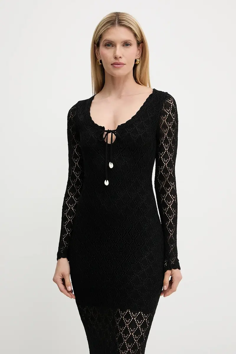 vestito ALBA colore nero W5YK85 Z0010 miniatura 4