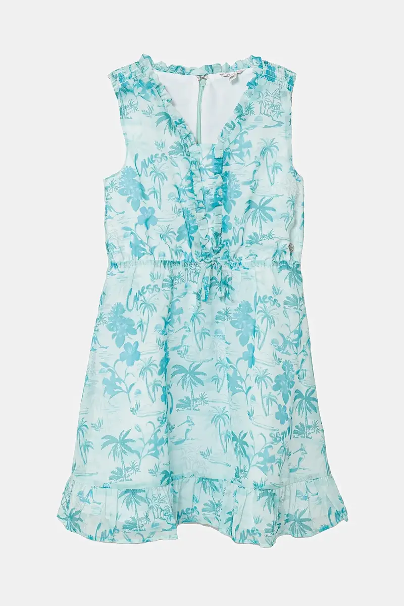 vestito bambina colore turchese J5GK28 WA2T0