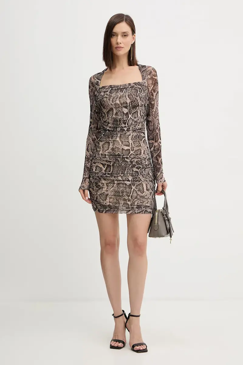 vestito BERNARDETTE colore marrone W5BK65 KCZC2 miniatura 2