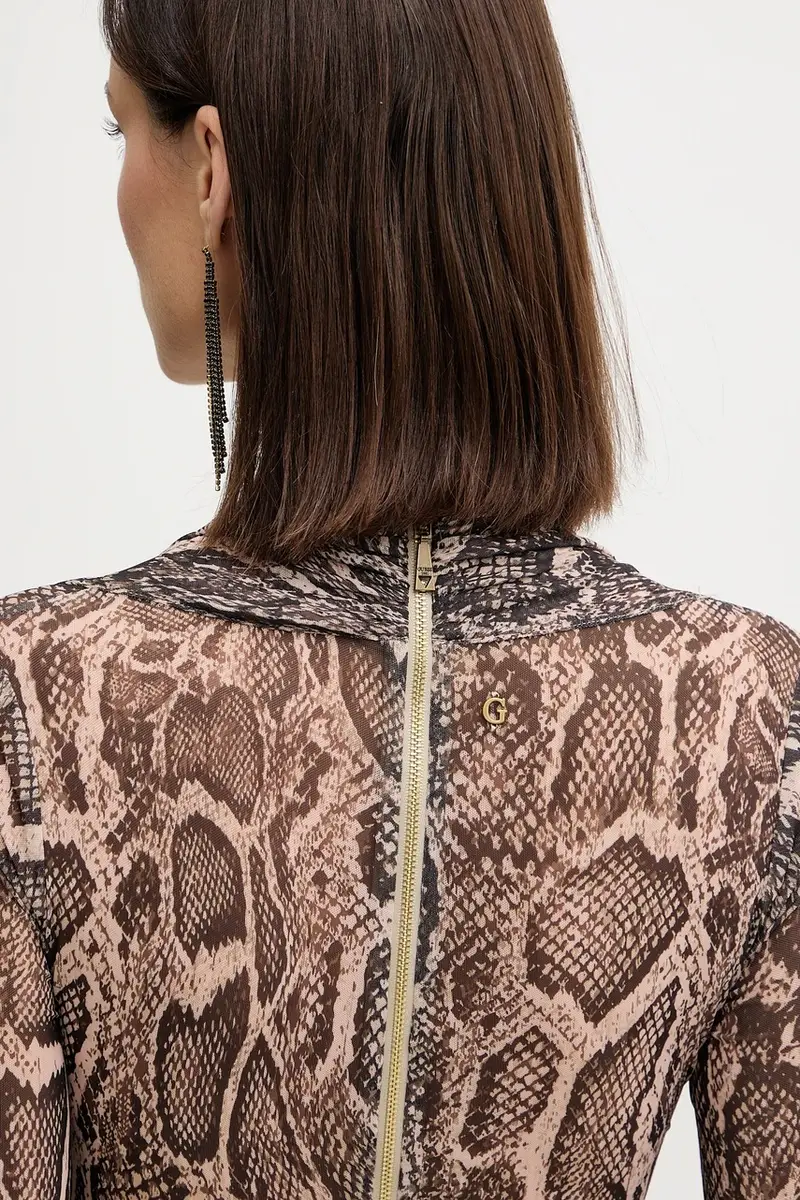 vestito BERNARDETTE colore marrone W5BK65 KCZC2 miniatura 5