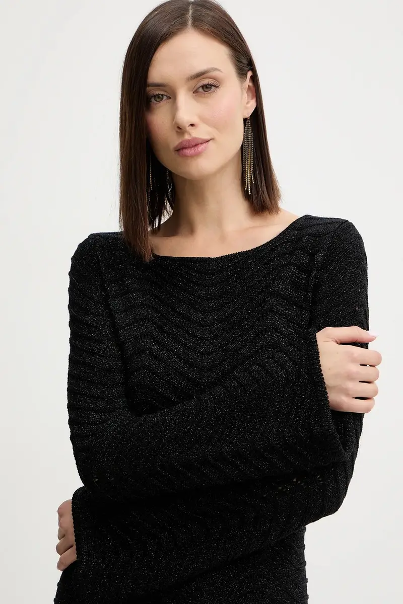 vestito CHEVRON colore nero W5BK83 Z0192 miniatura 4