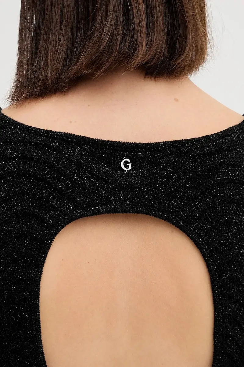 vestito CHEVRON colore nero W5BK83 Z0192 miniatura 5