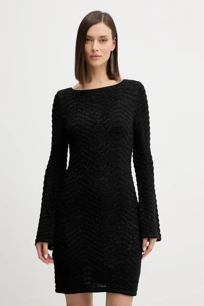 vestito CHEVRON colore nero W5BK83 Z0192