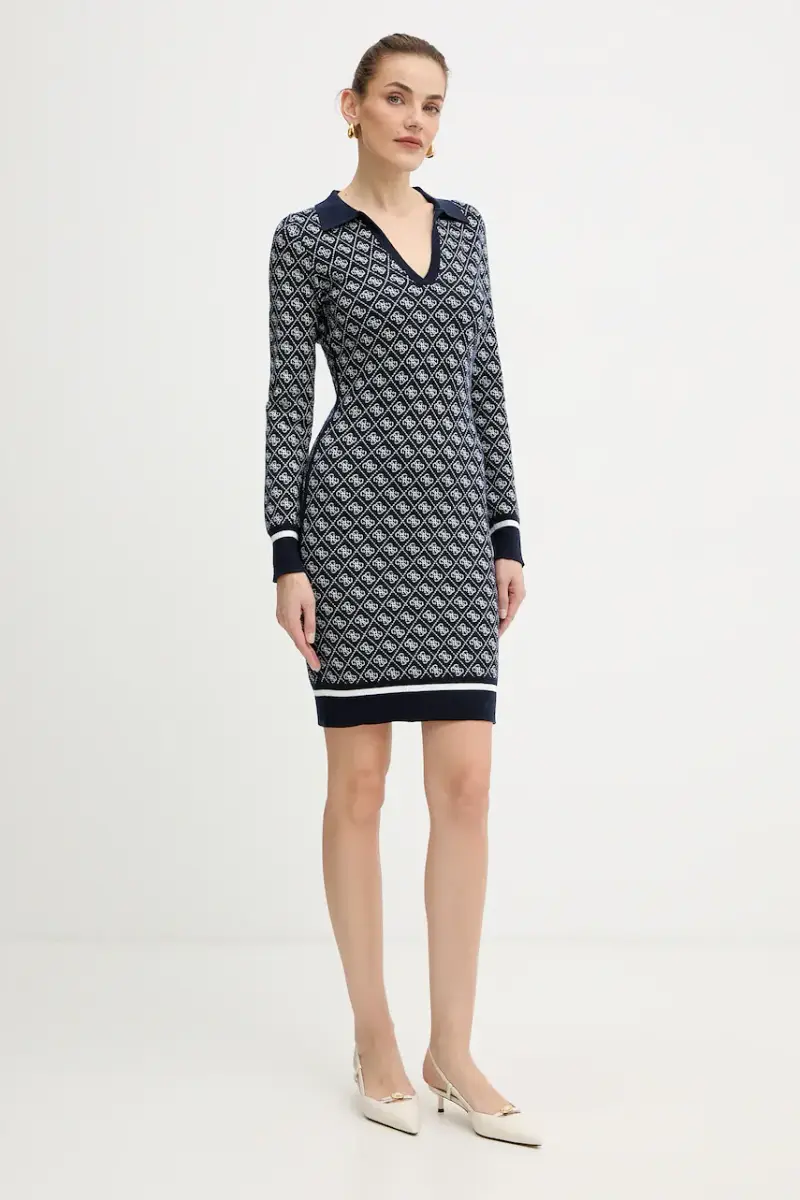 vestito con aggiunta di lana AUBREY colore blu navy W5BK25 Z3JD2 miniatura 2