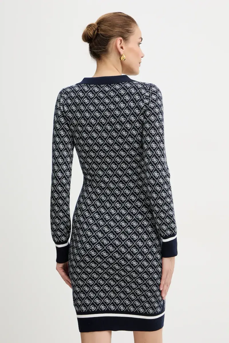 vestito con aggiunta di lana AUBREY colore blu navy W5BK25 Z3JD2 miniatura 3