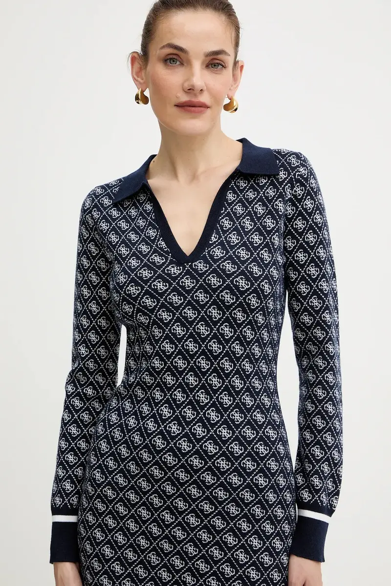 vestito con aggiunta di lana AUBREY colore blu navy W5BK25 Z3JD2 miniatura 4