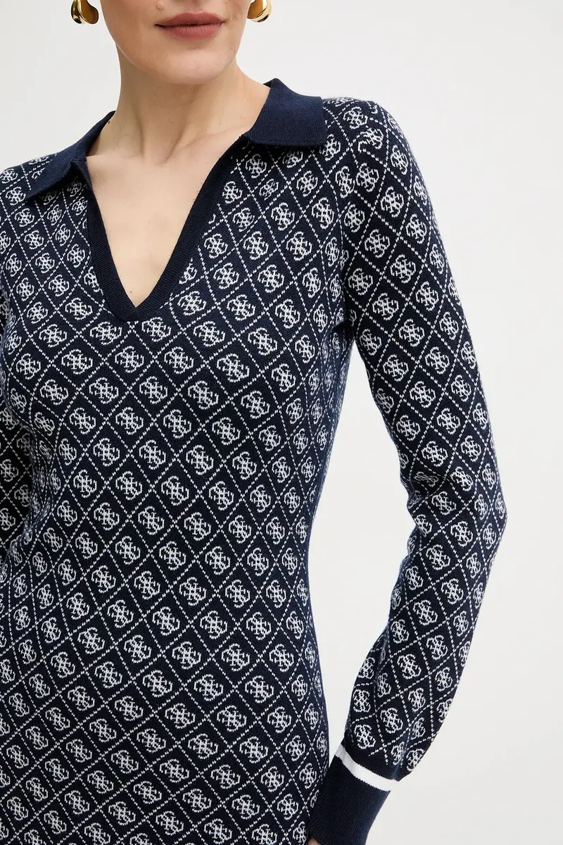 vestito con aggiunta di lana AUBREY colore blu navy W5BK25 Z3JD2 miniatura 5