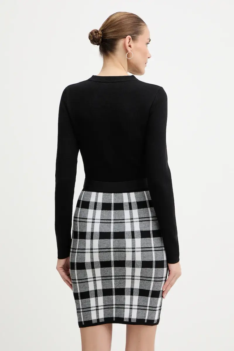 vestito con aggiunta di lana CORALINE Nero miniatura 3