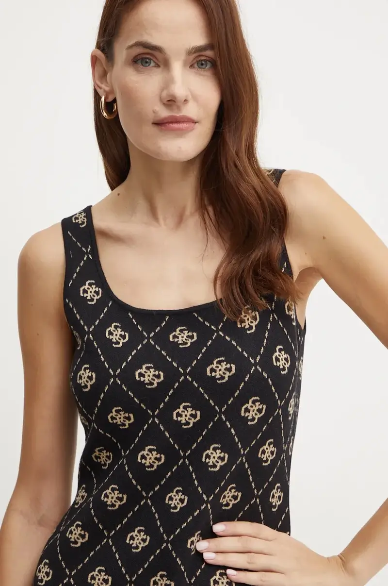 vestito con aggiunta di lana SARAH colore nero W4BK98 Z3JD2 miniatura 4