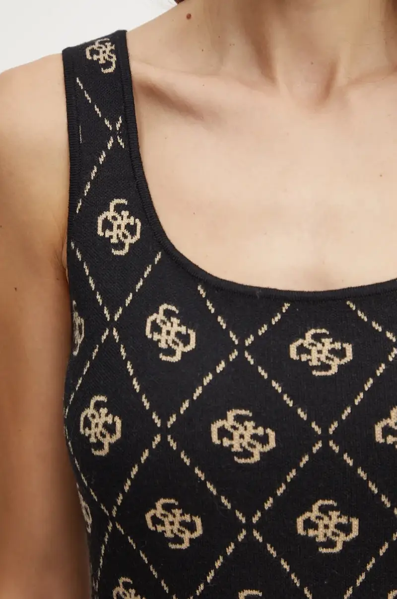 vestito con aggiunta di lana SARAH colore nero W4BK98 Z3JD2 miniatura 5