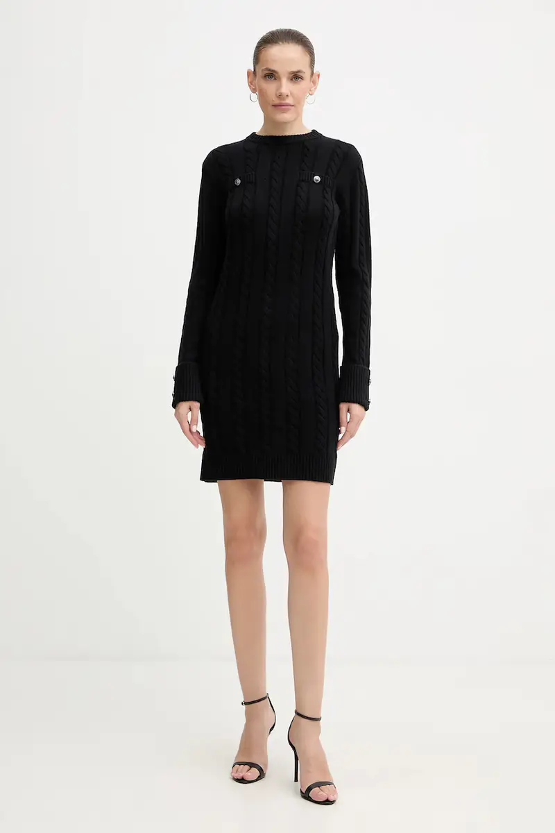 vestito con lana ELSA Nero miniatura 2