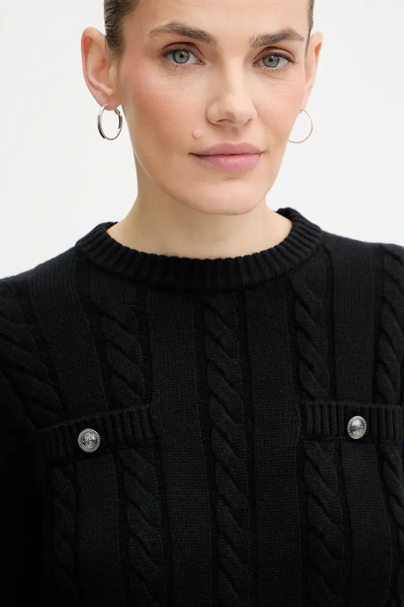 vestito con lana ELSA Nero miniatura 4