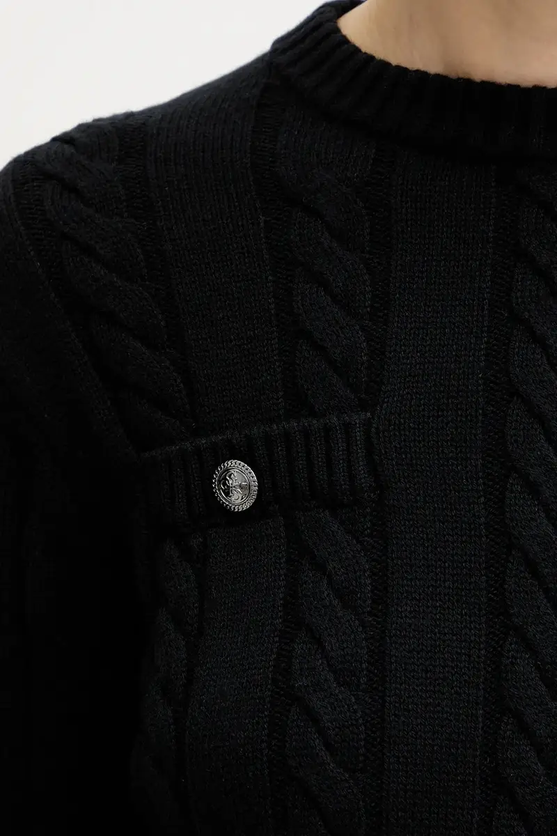 vestito con lana ELSA Nero miniatura 5