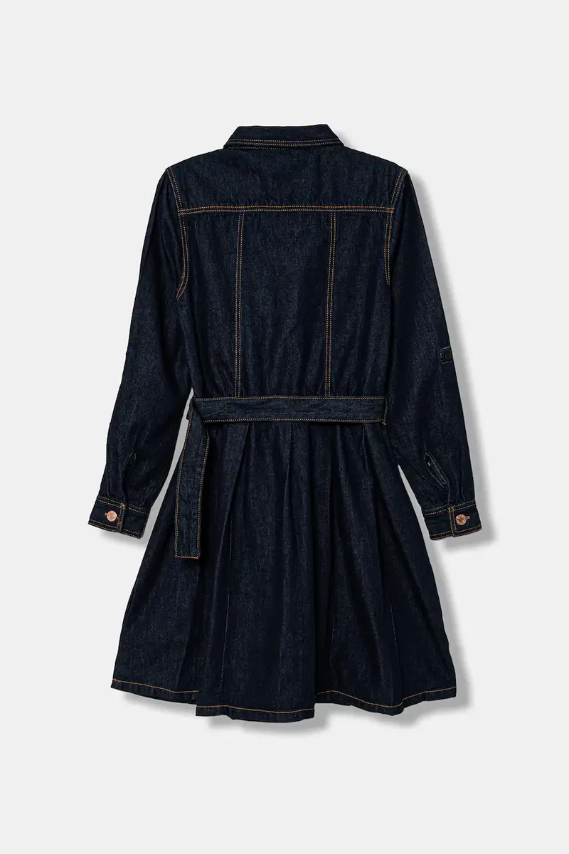 vestito di jeans colore blu navy J5YK12 D4EU0 miniatura 2