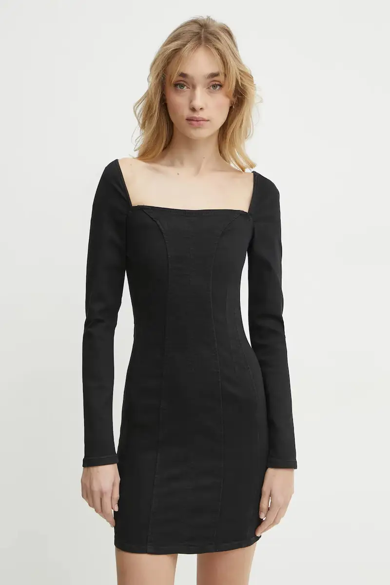 vestito di jeans MOLLY colore nero W5RK84 D4PZ0