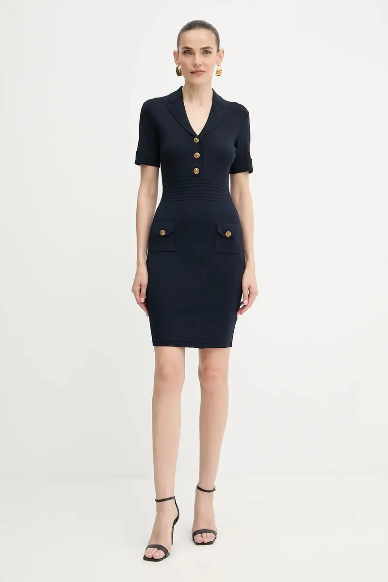 vestito FELICITY colore blu navy W5YK29 Z0130 miniatura 2