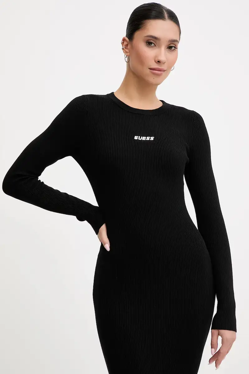 vestito FLAMINIA colore nero V5BK02 Z3JD2 miniatura 4