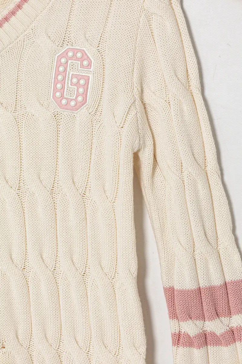 vestito in lana per bambini colore beige J5BK18 Z37L1 miniatura 3