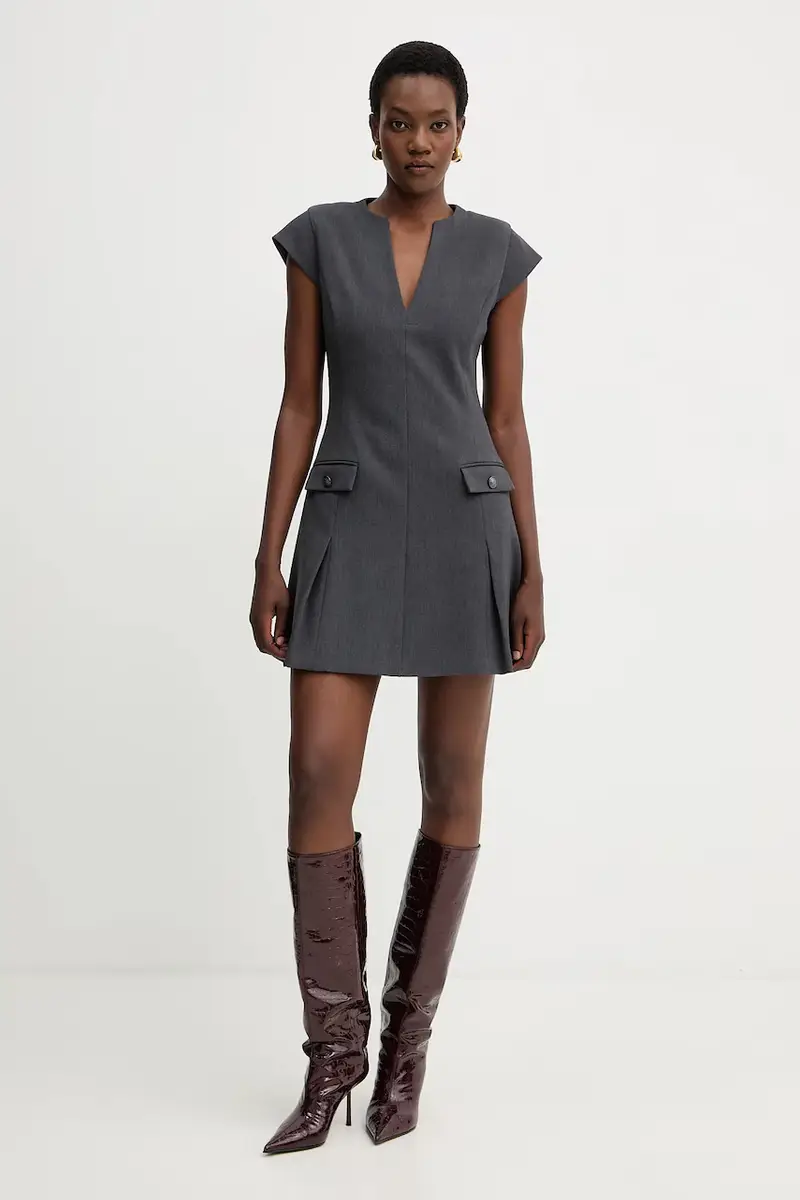 vestito JOANDRA colore grigio W5BK19 W2402 miniatura 2