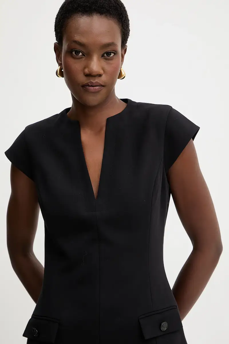 vestito JOANDRA colore nero W5BK19 W2402 miniatura 4